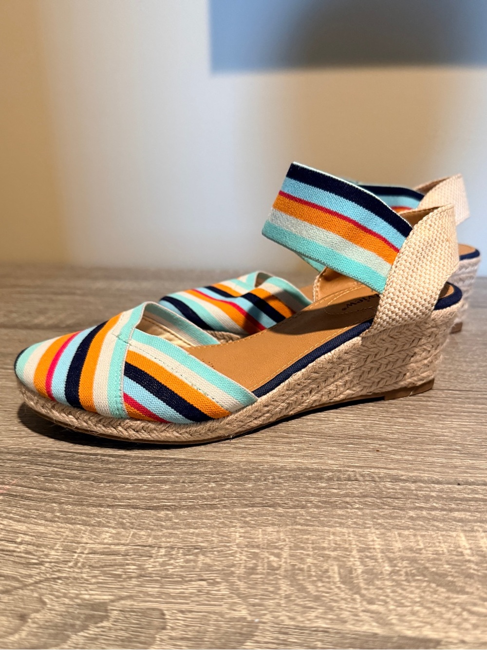 Women's Abra Stretch Fabric Espadrille Wedge Sandals